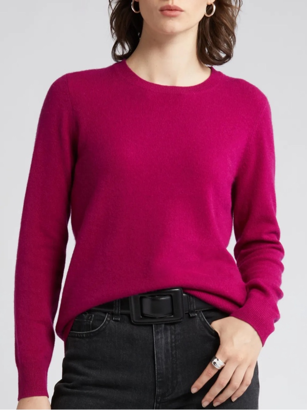 Uniqlo Fuchsia Crewneck Sweater 100% wool